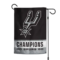 WinCraft San Antonio Spurs 2026 NBA Western Conference Champions 12" x 18" Double-Sided Garden Flag