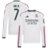 Youth adidas Vini Jr. White Real Madrid 2026/27 Home Replica Long Sleeve Jersey