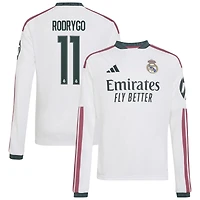 Youth adidas Rodrygo White Real Madrid 2026/27 Home Replica Long Sleeve Jersey