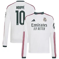 Youth adidas Kylian Mbappé White Real Madrid 2026/27 Home Replica Long Sleeve Jersey