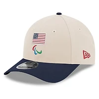Men's New Era Cream Team USA Paralympics Chrome 9FORTY Adjustable Hat