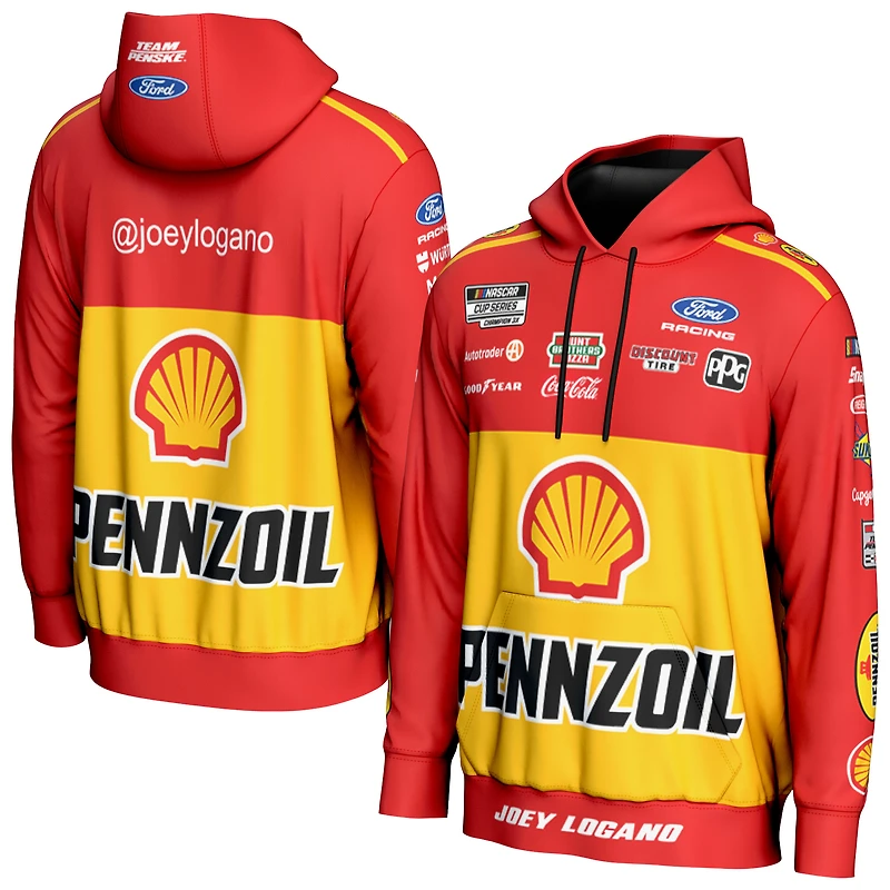 Men's ProSphere Red Joey Logano Pennzoil Hoodie