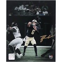 Tyler Shough New Orleans Saints Autographed 8" x 10" Pocket Throwing Spotlight Photograph