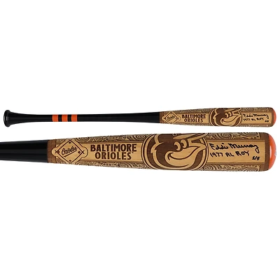 Eddie Murray Baltimore Orioles Autographed Pillbox Bat Company Mural Series Bat with "1977 AL ROY" Inscription