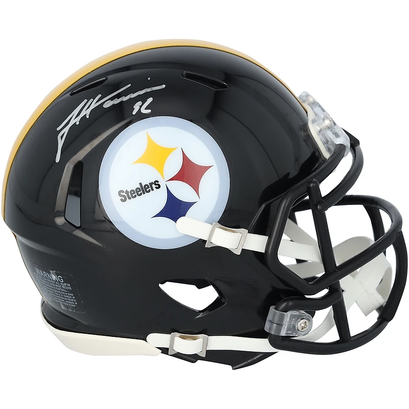 James Harrison Pittsburgh Steelers Autographed Riddell Speed Mini Helmet