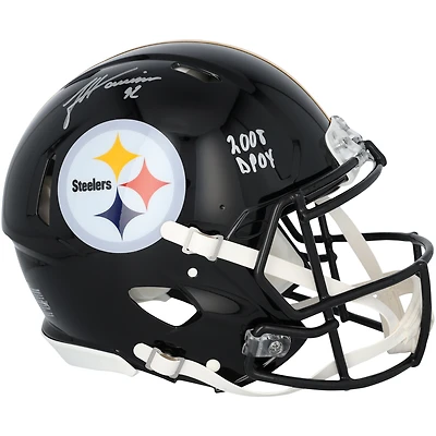 James Harrison Pittsburgh Steelers Autographed Riddell Speed Authentic Helmet with "2008 DPOY" Inscription