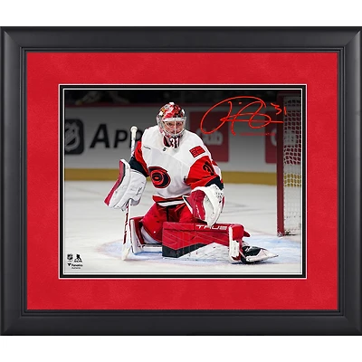 Frederik Andersen Carolina Hurricanes Facsimile Signature Framed 11" x 14" Spotlight Photograph