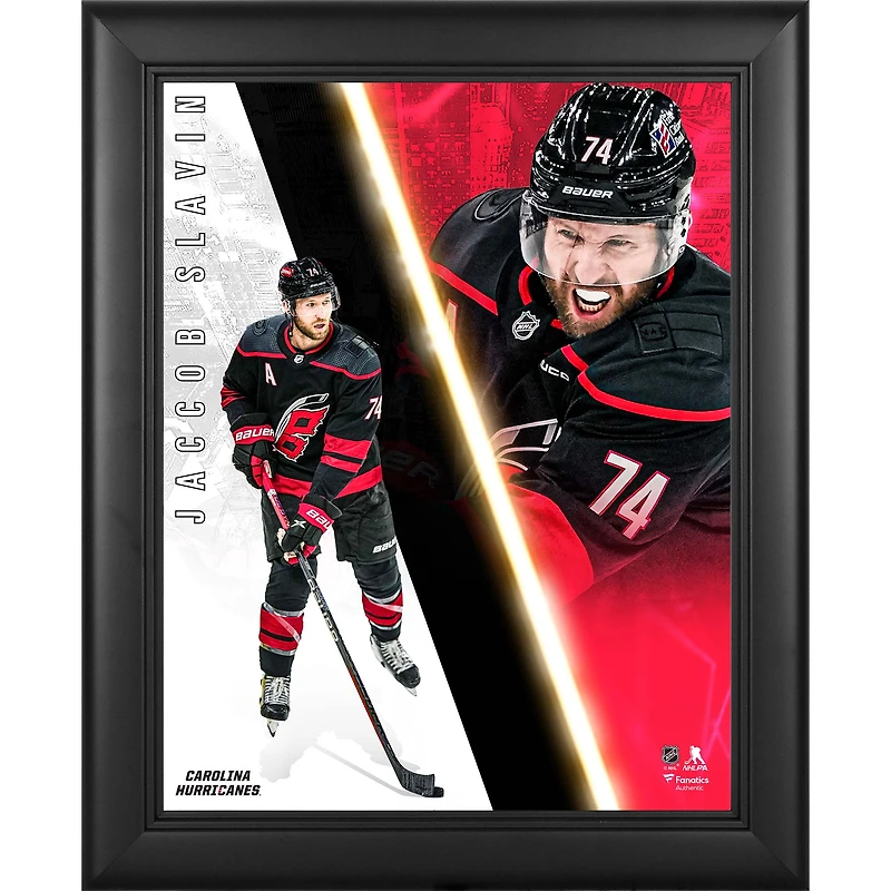 Jaccob Slavin Carolina Hurricanes Framed 13" x 16" Radiance Collage