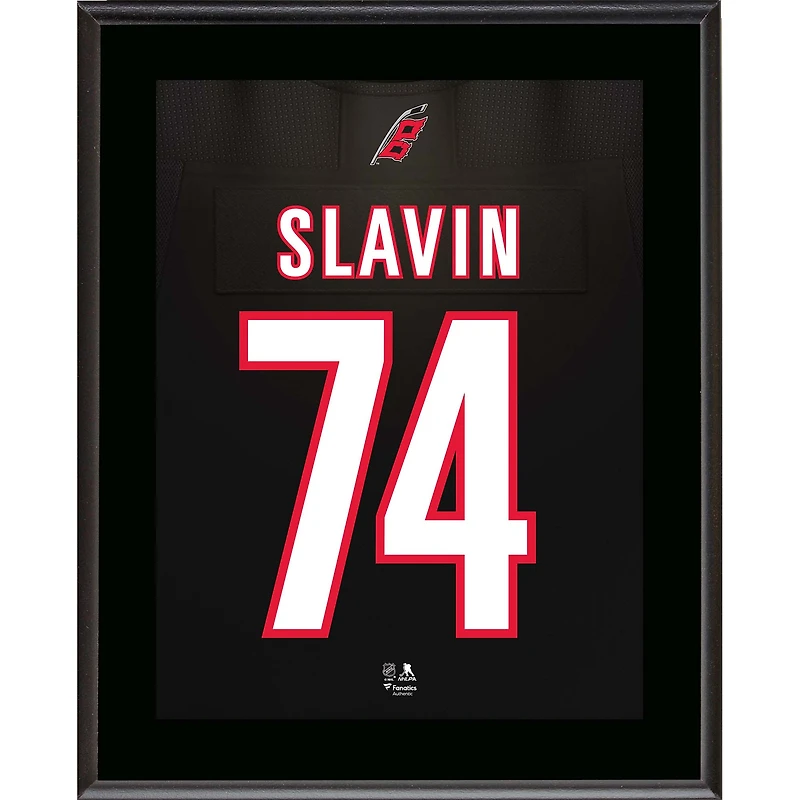 Jaccob Slavin Carolina Hurricanes 10.5" x 13" Jersey Number Sublimated Player Plaque