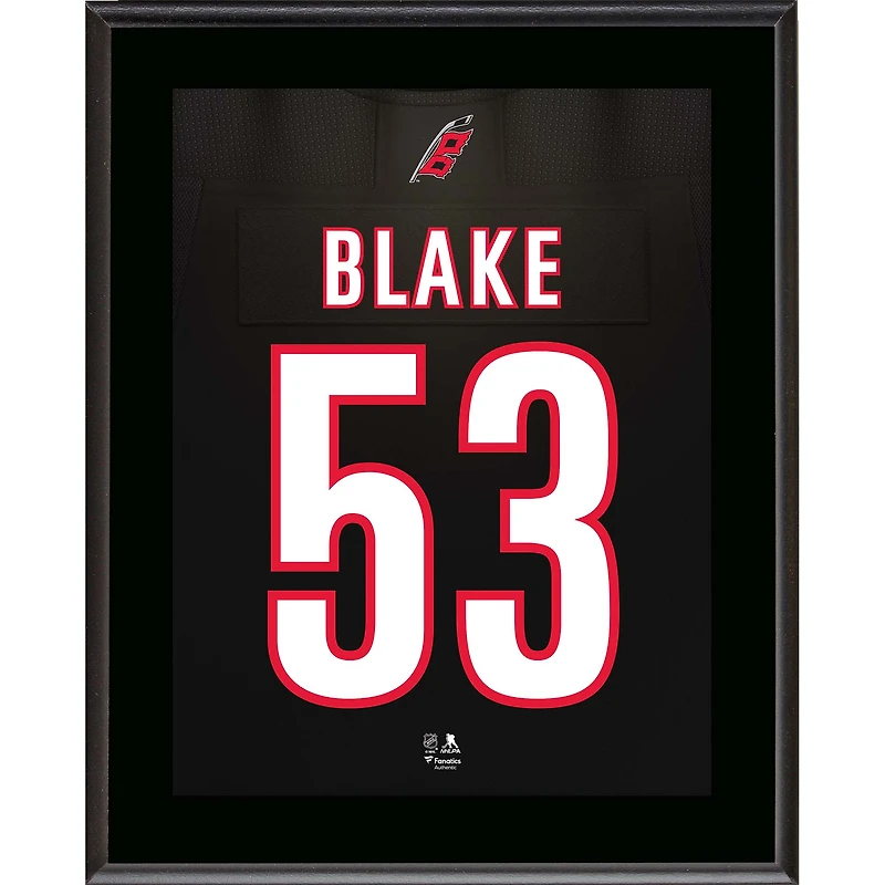 Jackson Blake Carolina Hurricanes 10.5" x 13" Jersey Number Sublimated Player Plaque