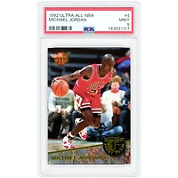 Michael Jordan Chicago Bulls 1992-93 Fleer Ultra All NBA #4 PSA Authenticated 9 Card