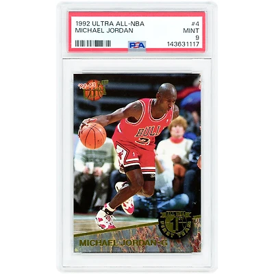 Michael Jordan Chicago Bulls 1992-93 Fleer Ultra All NBA #4 PSA Authenticated 9 Card