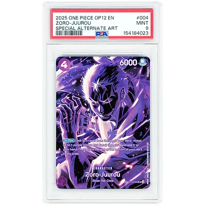 Zoro-Juurou 2025 One Piece Legacy of the Master Special Alternate Art #004 PSA Authenticated 9 Card
