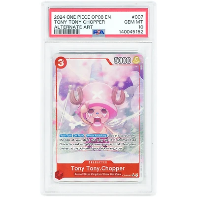Tony Tony Chopper 2024 One Piece Two Legends Alternate Art #007 PSA Authenticated 10 Card