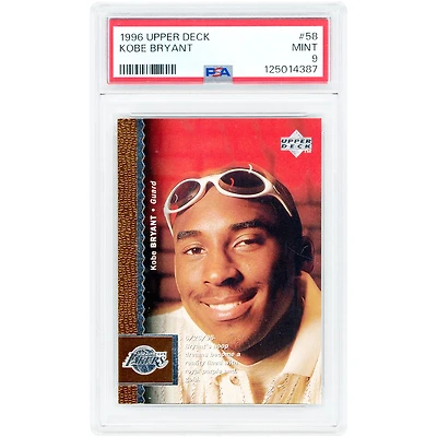 Kobe Bryant Los Angeles Lakers 1996-97 Upper Deck #58 PSA Authenticated 9 Rookie Card