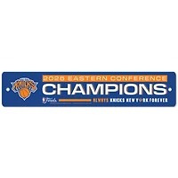 WinCraft New York Knicks 2026 NBA Eastern Conference Champions 3.75" x 19" Street Sign