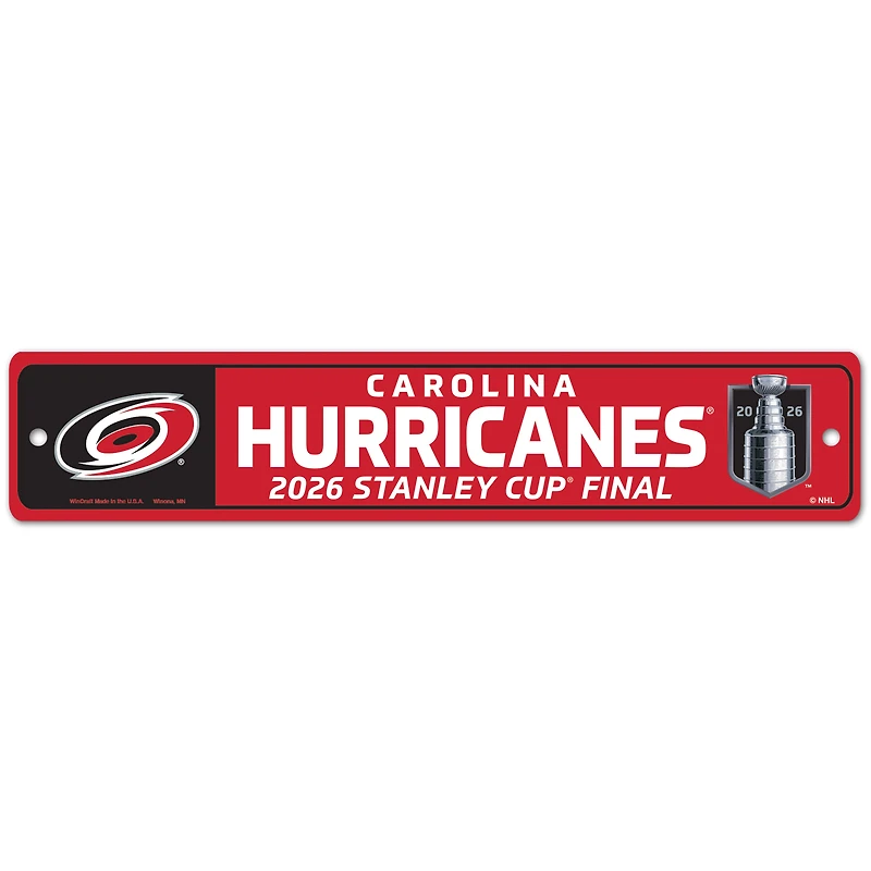 WinCraft Carolina Hurricanes 2026 Stanley Cup Final 3.75'' x 19'' Street Sign