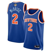 Unisex Nike Miles McBride Blue New York Knicks 2026 NBA Finals Patch Swingman Jersey - Icon Edition