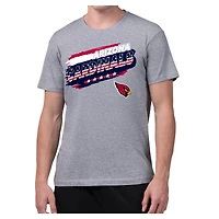 Men's Starter Gray Arizona Cardinals Patriotic Paint T-Shirt