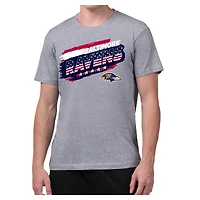 Men's Starter Gray Baltimore Ravens Patriotic Paint T-Shirt