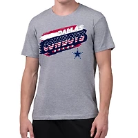 Men's Starter Gray Dallas Cowboys Patriotic Paint T-Shirt