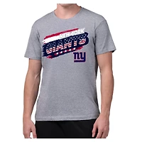 Men's Starter Gray New York Giants Patriotic Paint T-Shirt