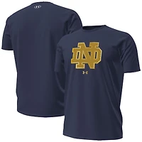Men's Under Armour  Navy Notre Dame Fighting Irish 2026 Shamrock Series Metallic Jersey Performance Cotton T-Shirt