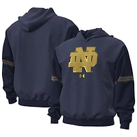 Men's Under Armour  Navy Notre Dame Fighting Irish 2026 Shamrock Series Jersey Icon Taped Hoodie