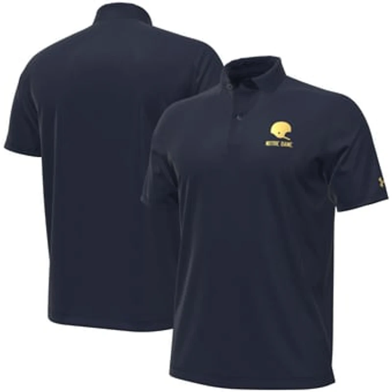 Men's Under Armour Nautical Navy Notre Dame Fighting Irish 2026 Shamrock Series Performance Playoff Polo