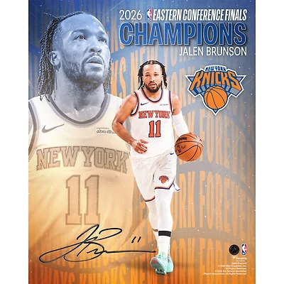 Jalen Brunson New York Knicks Autographed 16" x 20" 2026 NBA Eastern Conference Champions Collage Photograph