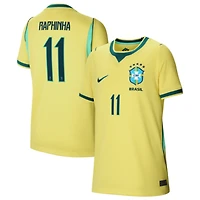 Youth Nike Raphinha Yellow Brazil National Team 2026 Home Stadium Replica Jersey