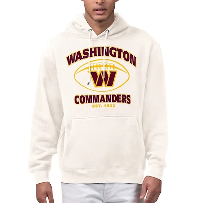 Men's Starter Cream Washington Commanders Kickoff Fleece Hoodie