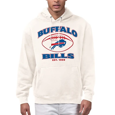 Men's Starter Cream Buffalo Bills Kickoff Fleece Hoodie