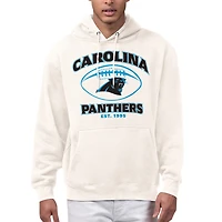 Men's Starter Cream Carolina Panthers Kickoff Fleece Hoodie
