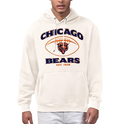 Men's Starter Cream Chicago Bears Kickoff Fleece Hoodie
