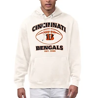 Men's Starter Cream Cincinnati Bengals Kickoff Fleece Hoodie