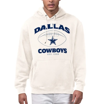 Men's Starter Cream Dallas Cowboys Kickoff Fleece Hoodie