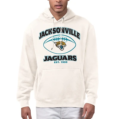 Men's Starter Cream Jacksonville Jaguars Kickoff Fleece Hoodie