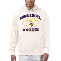 Men's Starter Cream Minnesota Vikings Kickoff Fleece Hoodie