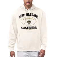 Men's Starter Cream New Orleans Saints Kickoff Fleece Hoodie
