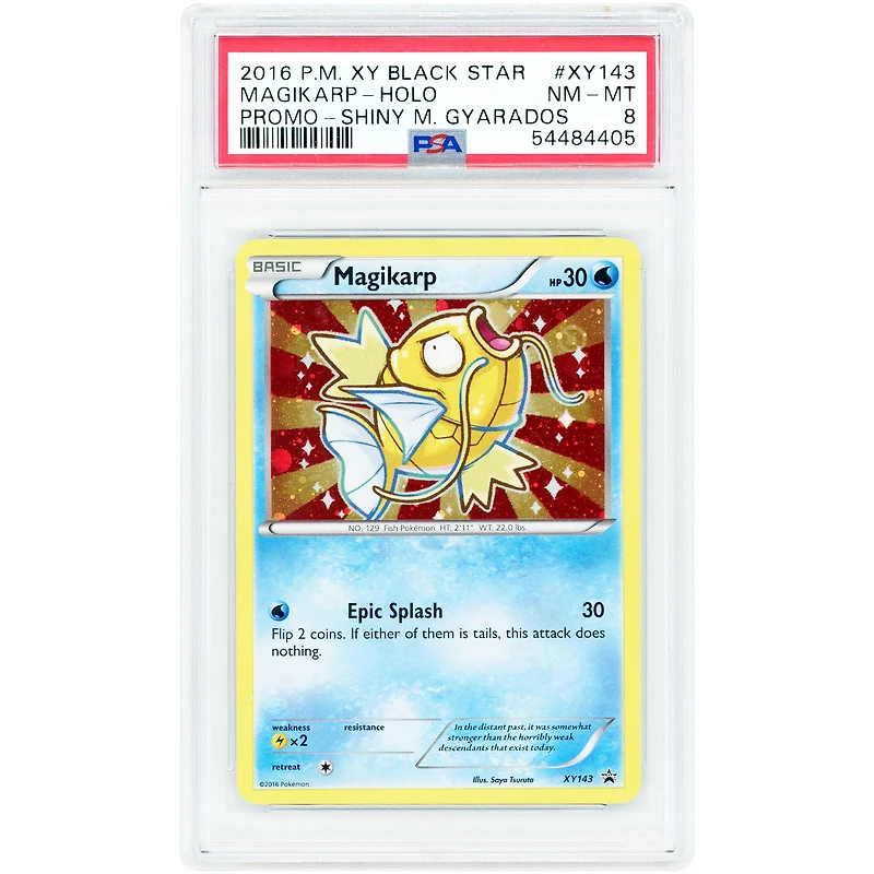 Magikarp 2016 Pokemon XY Black Star Promo #XY143 PSA Authenticated 8 Card