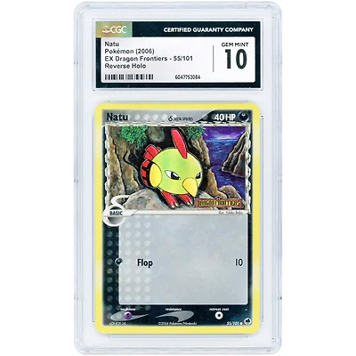 Natu Delta Species 2006 Pokemon EX Dragon Frontiers Common #55 CGC Authenticated 10 Card