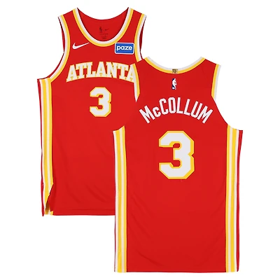CJ McCollum Atlanta Hawks Game-Used #3 Red Nike Jersey vs. Detroit Pistons on March 25, 2026 - Size 48+4