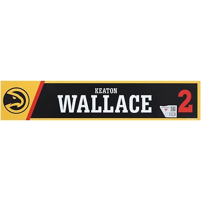Keaton Wallace Atlanta Hawks Player-Issued #2 Black Nameplate from the 2025-26 NBA Season