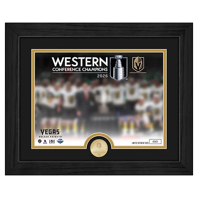 Highland Mint Vegas Golden Knights 2026 NHL Western Conference Champions 13" x 16" Framed Celebration Photo with Bronze Coin
