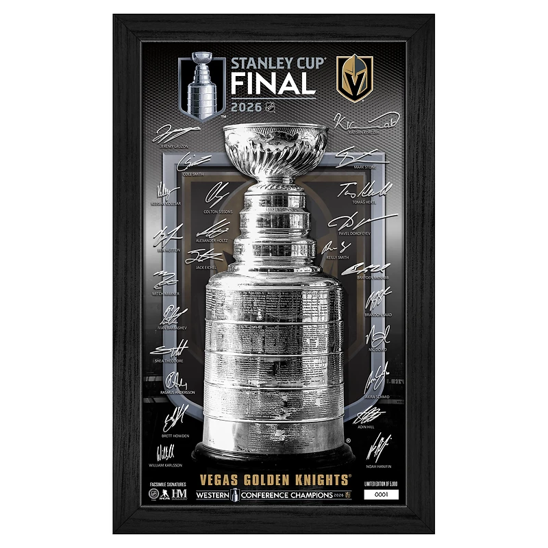 Highland Mint Vegas Golden Knights 2026 NHL Western Conference Champions 12" x 20" Framed Signature Photo