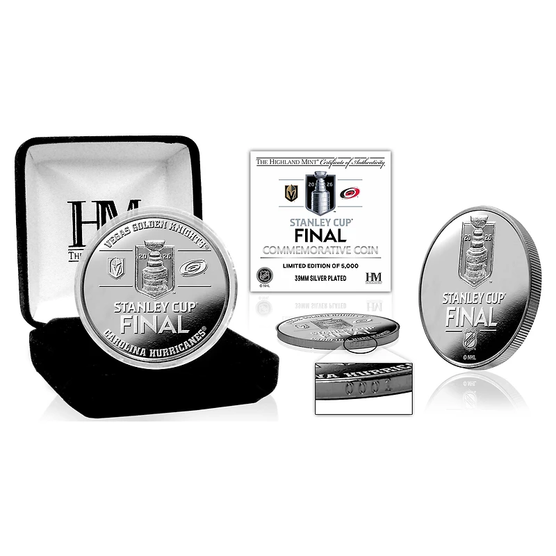 Highland Mint Vegas Golden Knights vs. Carolina Hurricanes 2026 Stanley Cup Final Matchup Silver Commemorative Coin