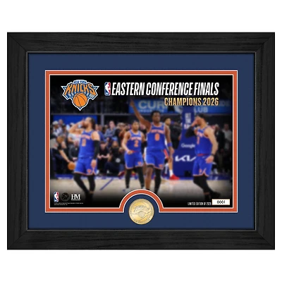 Highland Mint New York Knicks 2026 NBA Eastern Conference Champions Framed Celebration Photograph with Bronze Coin - Limited Edition of 2,026