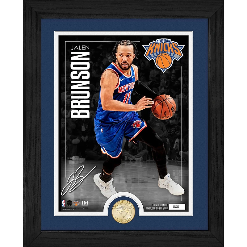 Highland Mint Jalen Brunson New York Knicks Bronze Coin Photo Mint