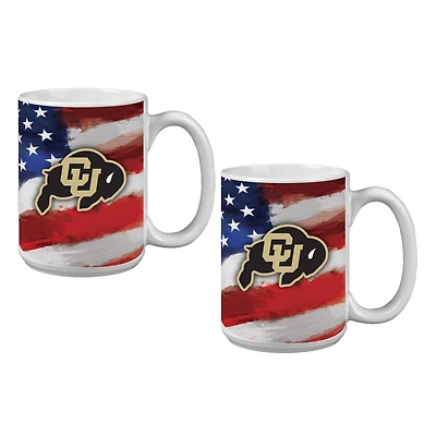 Colorado Buffaloes  Two-Pack 15oz. Americana Mug Set